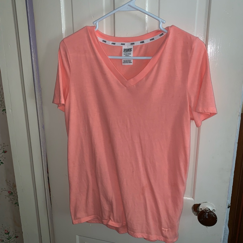 Orange V-Neck Tee